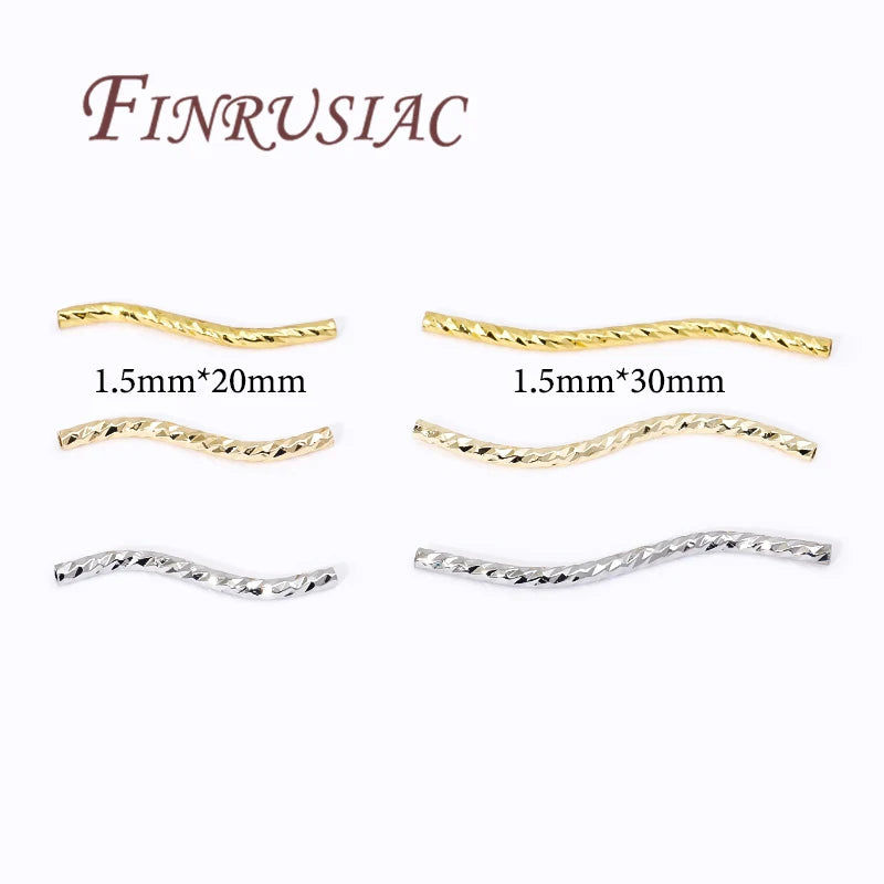 18K Gold Plated S-Shape Tube Spacer Beads | Jewelry Findings Jewelry Spacer Beads P3