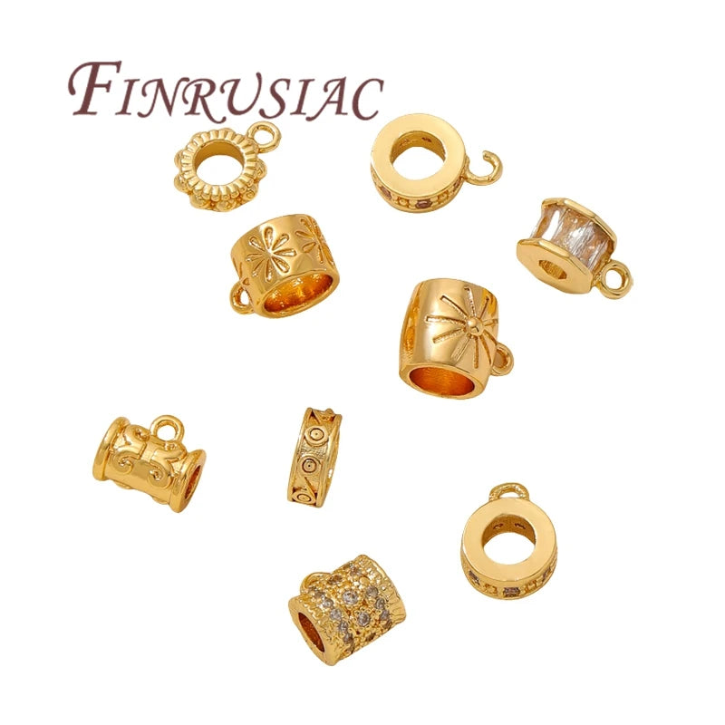 18K Gold Plated Pendant Bails – DIY Jewelry Connectors Jewelry Findings P3