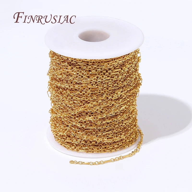18K Gold Plated Rectangle Chain – DIY Necklace & Bracelet Supply Jewelry Chain Supply P3