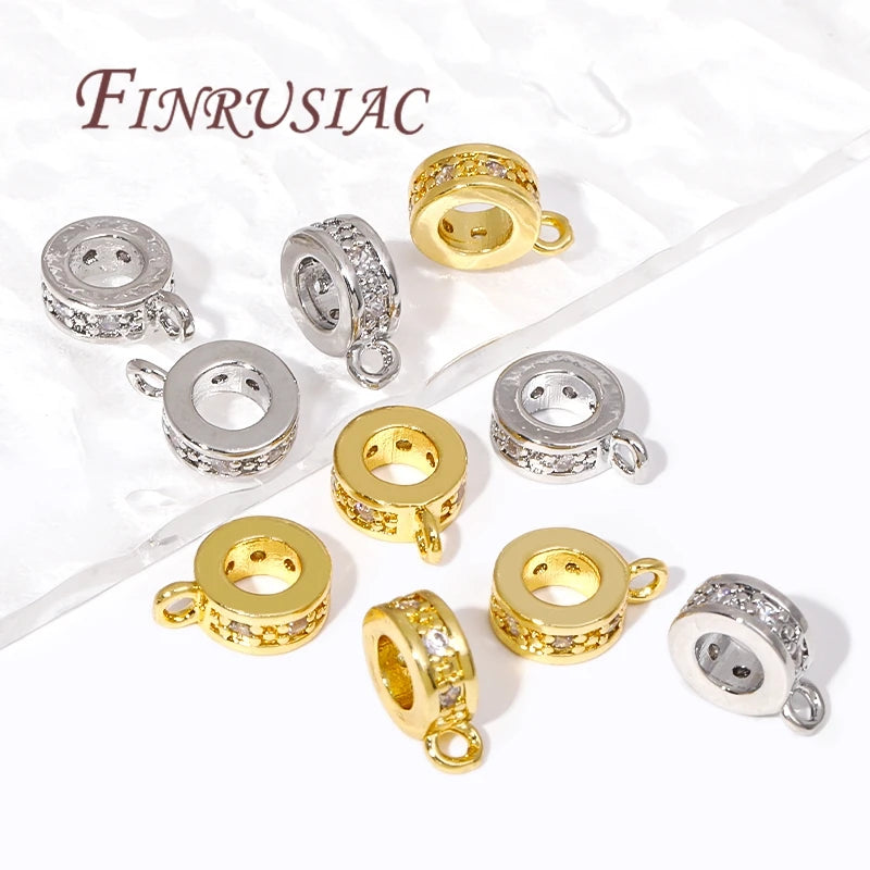 18K Gold Plated Charm Bail Beads & Spacer Beads for Jewelry Jewelry Findings P3