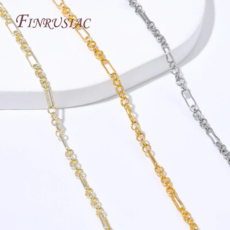 18K Gold Plated Rectangle Chain – DIY Necklace & Bracelet Supply Jewelry Chain Supply P3