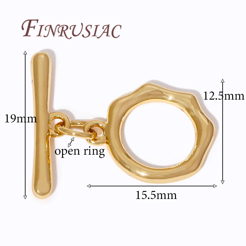 18K Gold Plated Toggle Clasp – OT Clasp for DIY Jewelry Making Jewelry Clasp Finding P3 18K Real Gold Plated 4 pieces