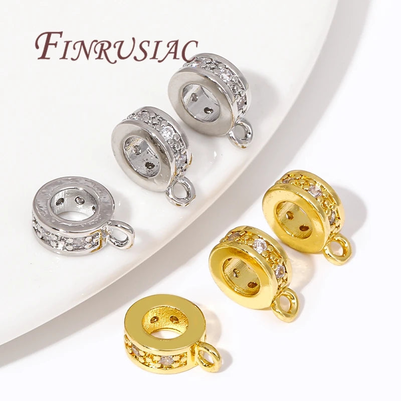 18K Gold Plated Charm Bail Beads & Spacer Beads for Jewelry Jewelry Findings P3