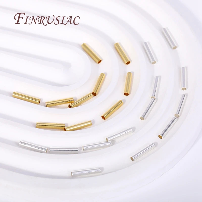 18K Gold Plated Hollow Tube Beads 2×10mm | DIY Jewelry Connectors Jewelry Tube Beads P3