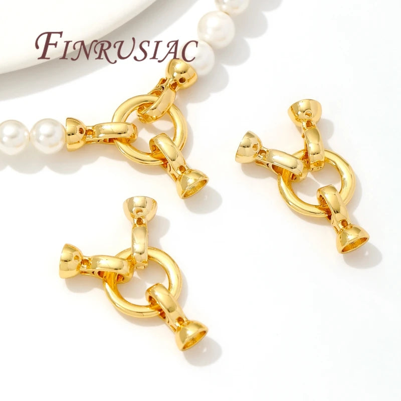 18K Gold Plated Brass Clasp Connectors – DIY Jewelry Findings Jewelry Clasp Findings P3
