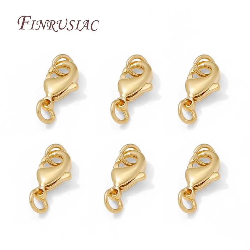 14K Gold Plated Lobster Clasp with Closed Rings – DIY Jewelry Jewelry Clasp Finding P3