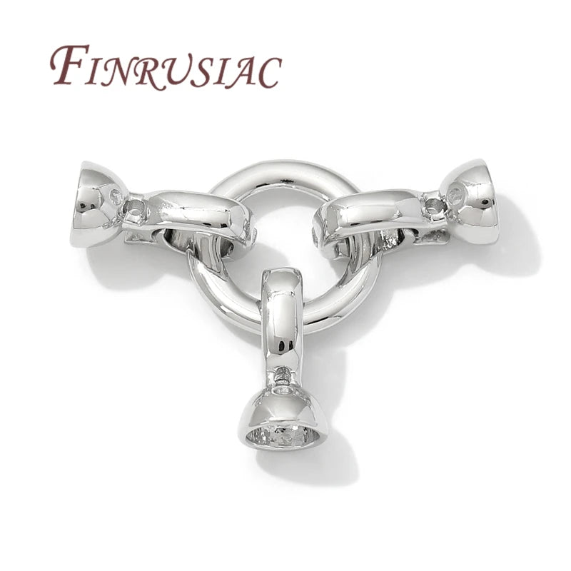 18K Gold Plated Bracelet Clasps & Connector Findings – DIY Jewelry Clasp Findings P3 Rhodium Plated 2 pieces