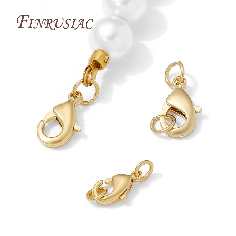 14K Gold Plated Lobster Clasp with Closed Rings – DIY Jewelry Jewelry Clasp Finding P3