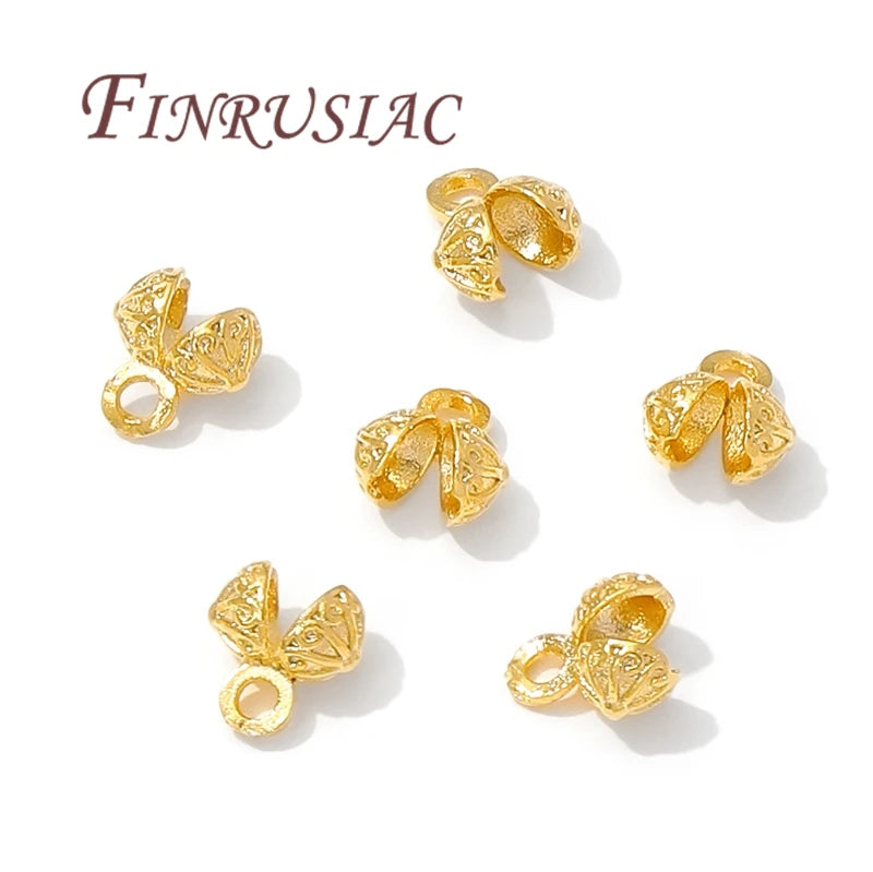 18K Gold Plated Crimp Cover Beads – DIY Jewelry Findings Jewelry Findings Beads P3