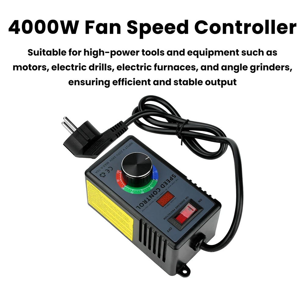 Gaqqee 4000W Stepless AC Speed & Voltage Controller AC Speed Controller P3