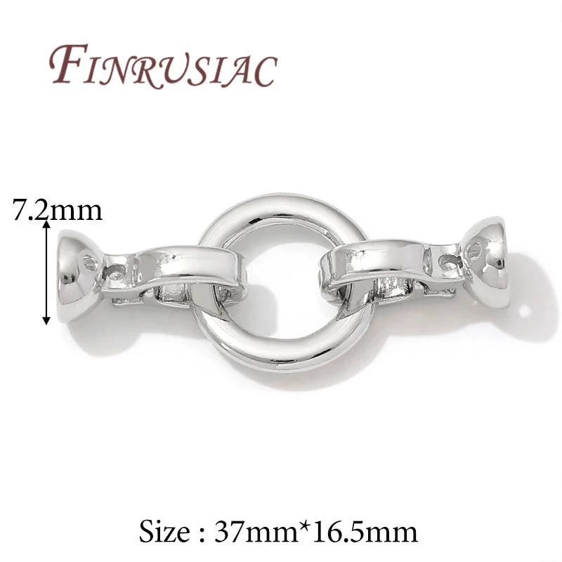 18K Gold Plated Brass Clasp Connectors – DIY Jewelry Findings Jewelry Clasp Findings P3 Rhodium Plated 1 piece