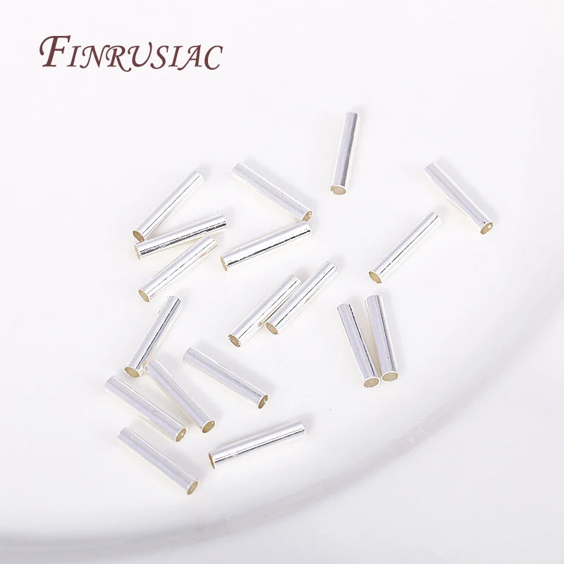 18K Gold Plated Hollow Tube Beads 2×10mm | DIY Jewelry Connectors Jewelry Tube Beads P3