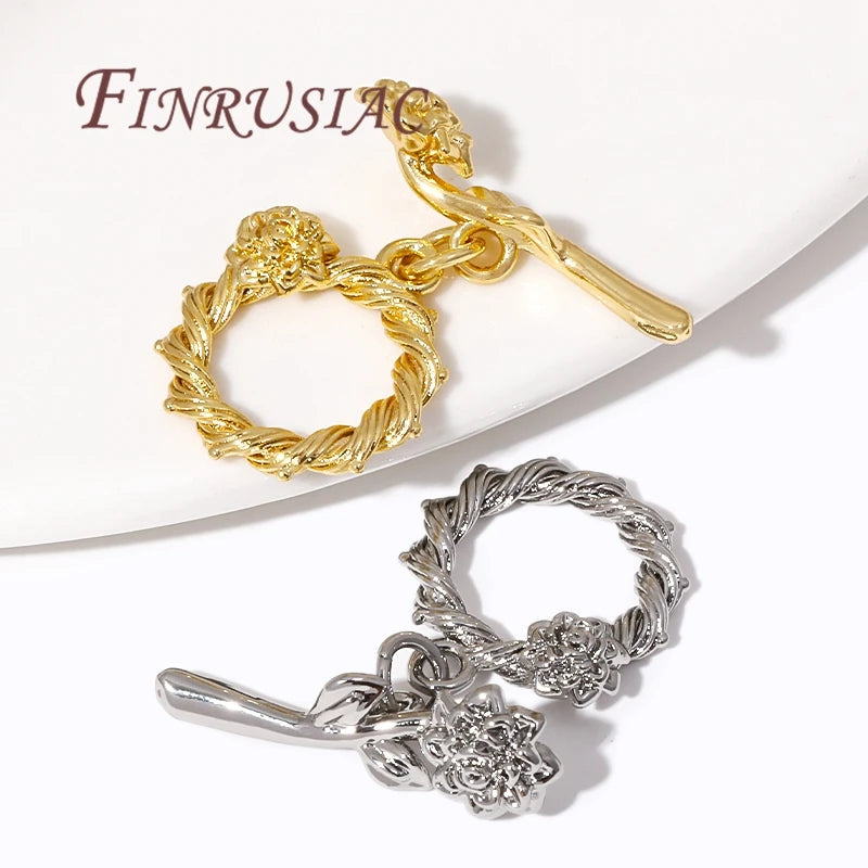 18K Gold Plated OT Toggle Clasp Bracelet Connector Findings Jewelry Clasp Findings P3