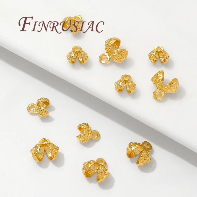 18K Gold Plated Crimp Cover Beads – DIY Jewelry Findings Jewelry Findings Beads P3