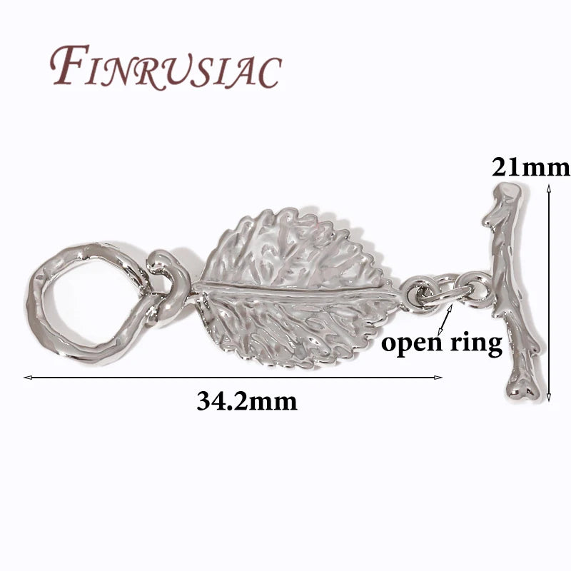 18K Gold Plated Brass OT Toggle Clasps for Jewelry Making Jewelry Toggle Clasp P3 Rhodium Plated 4 pieces
