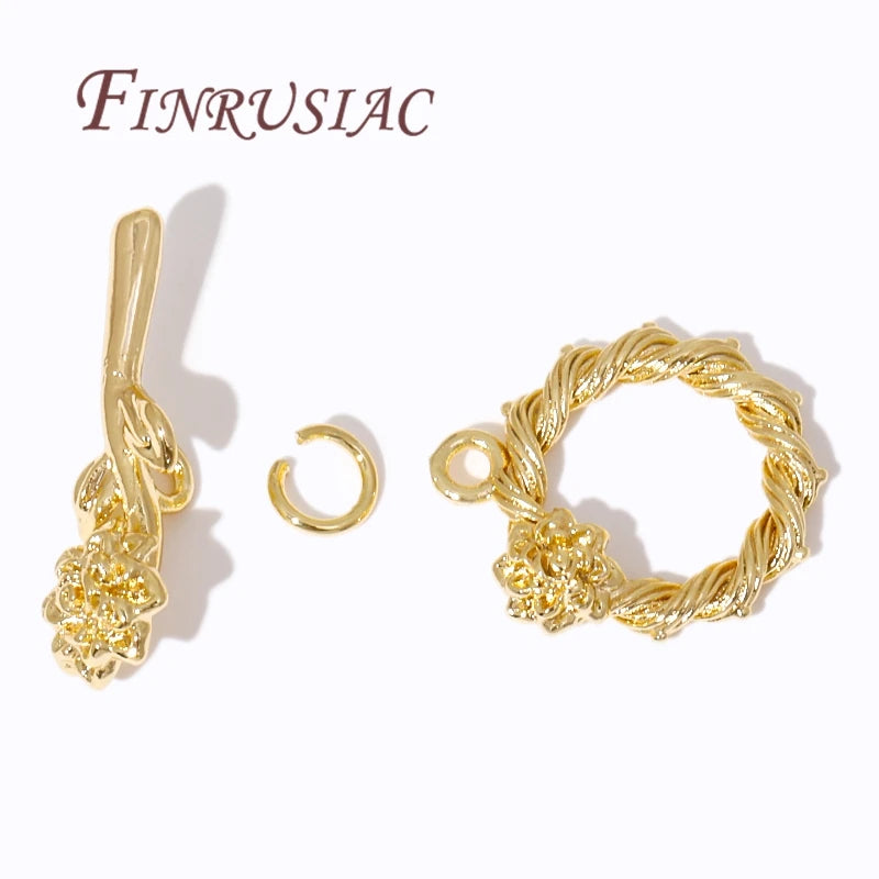 18K Gold Plated OT Toggle Clasp Bracelet Connector Findings Jewelry Clasp Findings P3