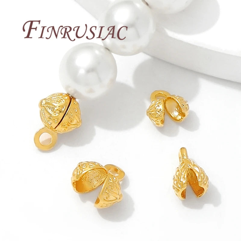 18K Gold Plated Crimp Cover Beads – DIY Jewelry Findings Jewelry Findings Beads P3