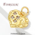 18K Gold Plated Heart Charms | DIY Jewelry Making Pendants Jewelry Making Charms P3 18K Real Gold Plated 2 pcs