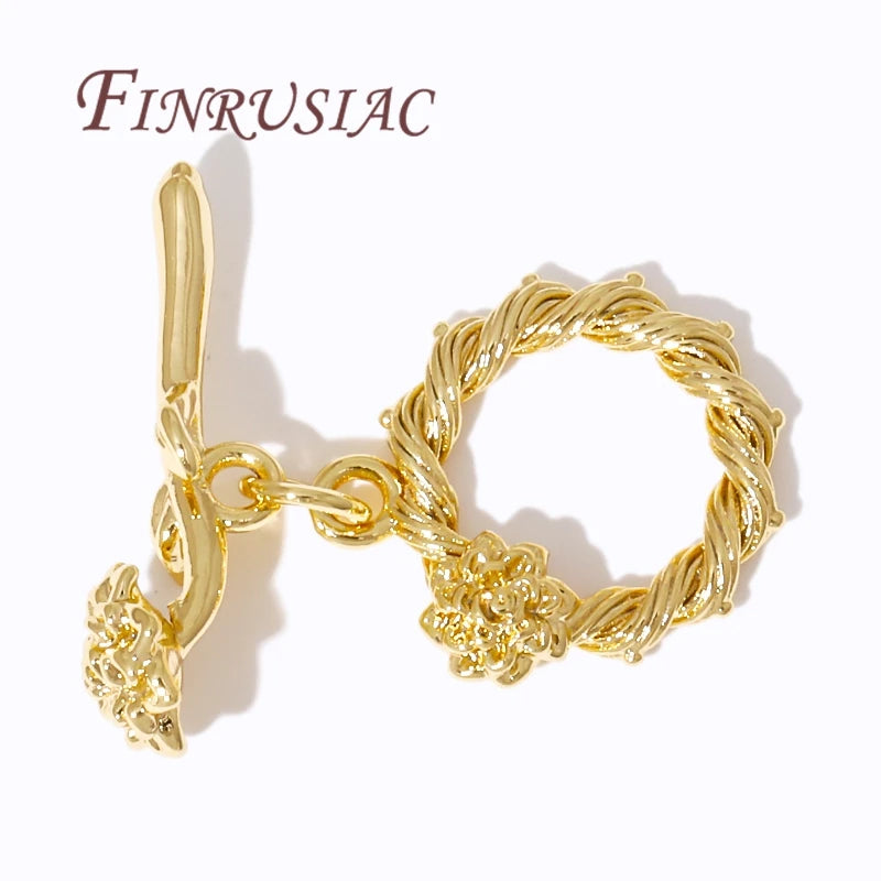 18K Gold Plated OT Toggle Clasp Bracelet Connector Findings Jewelry Clasp Findings P3