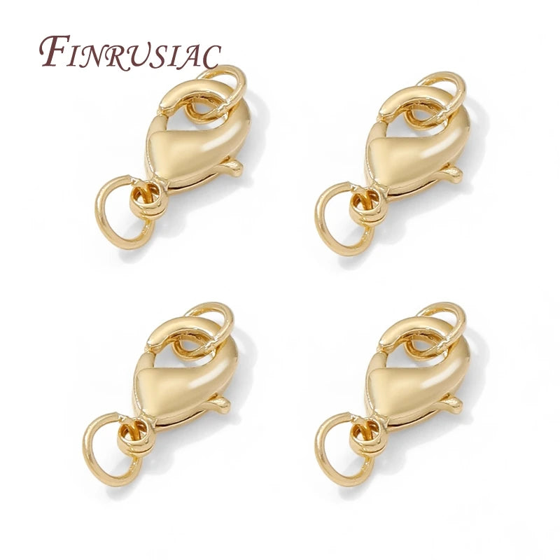 14K Gold Plated Lobster Clasp with Closed Rings – DIY Jewelry Jewelry Clasp Finding P3
