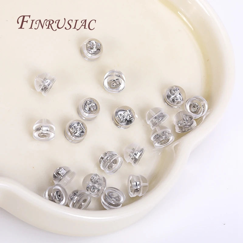 18K Gold Plated Rubber Earring Backs – Silicone Stopper Nuts Earring Findings P3