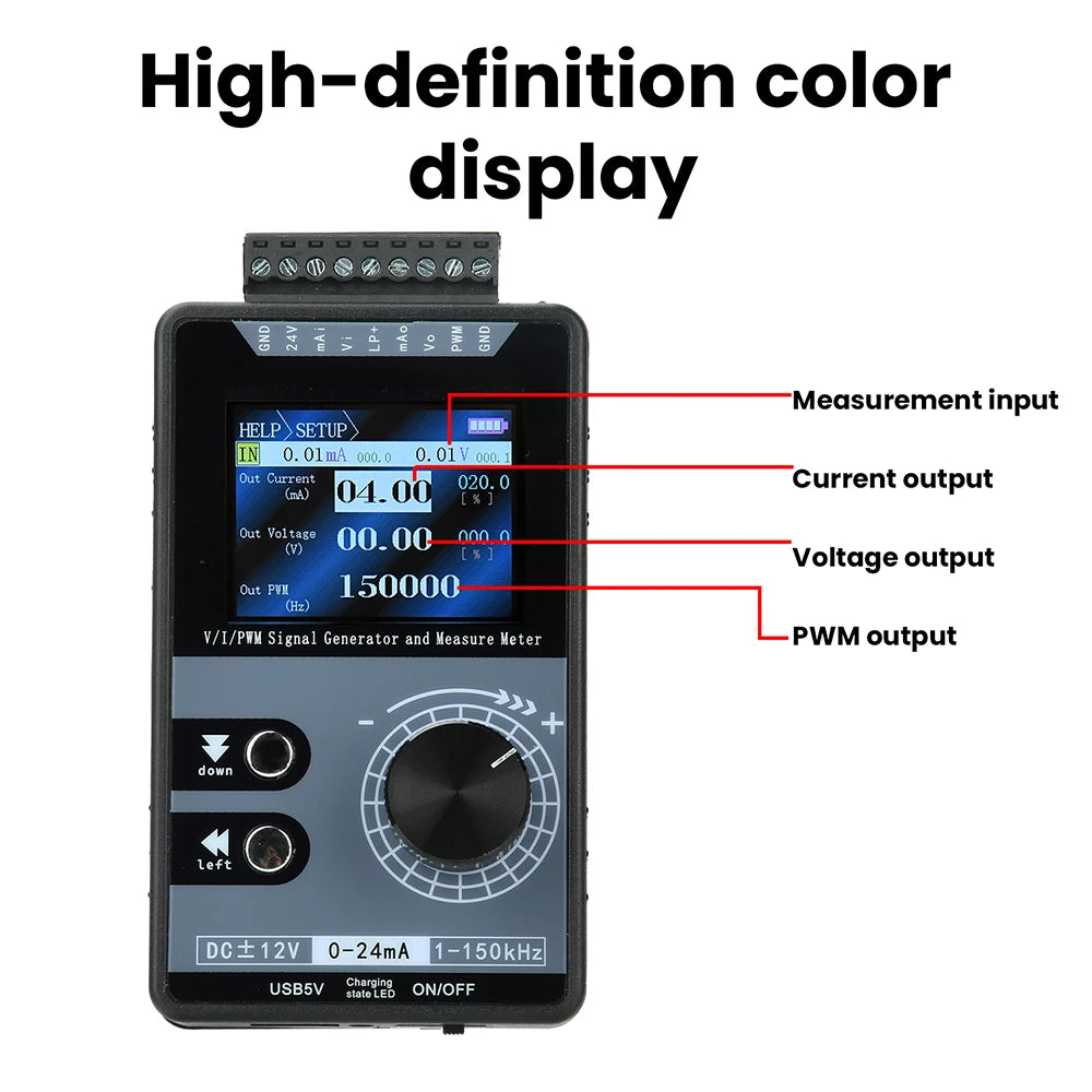 PWM Signal Generator 0-20mA 4-20mA 0-10V Colour Screen | Gaqqee Signal Generator P3