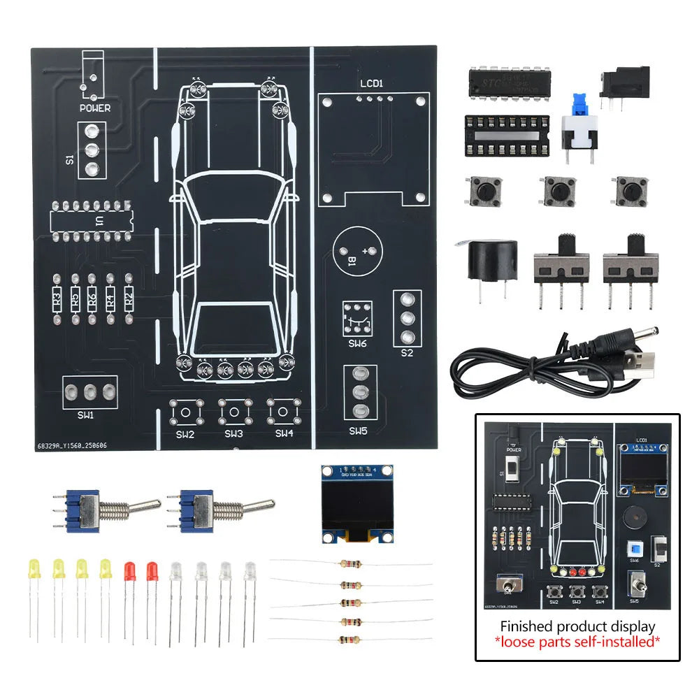 DC 5V Car Driving Simulator DIY Soldering Electronics Kit DIY Electronics Kit P3