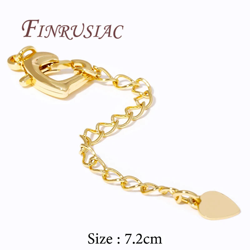 18K Gold Plated Extension Tail Chains & Lobster Clasps – DIY Jewelry Findings P3 18K Real Gold Plated 4 pieces