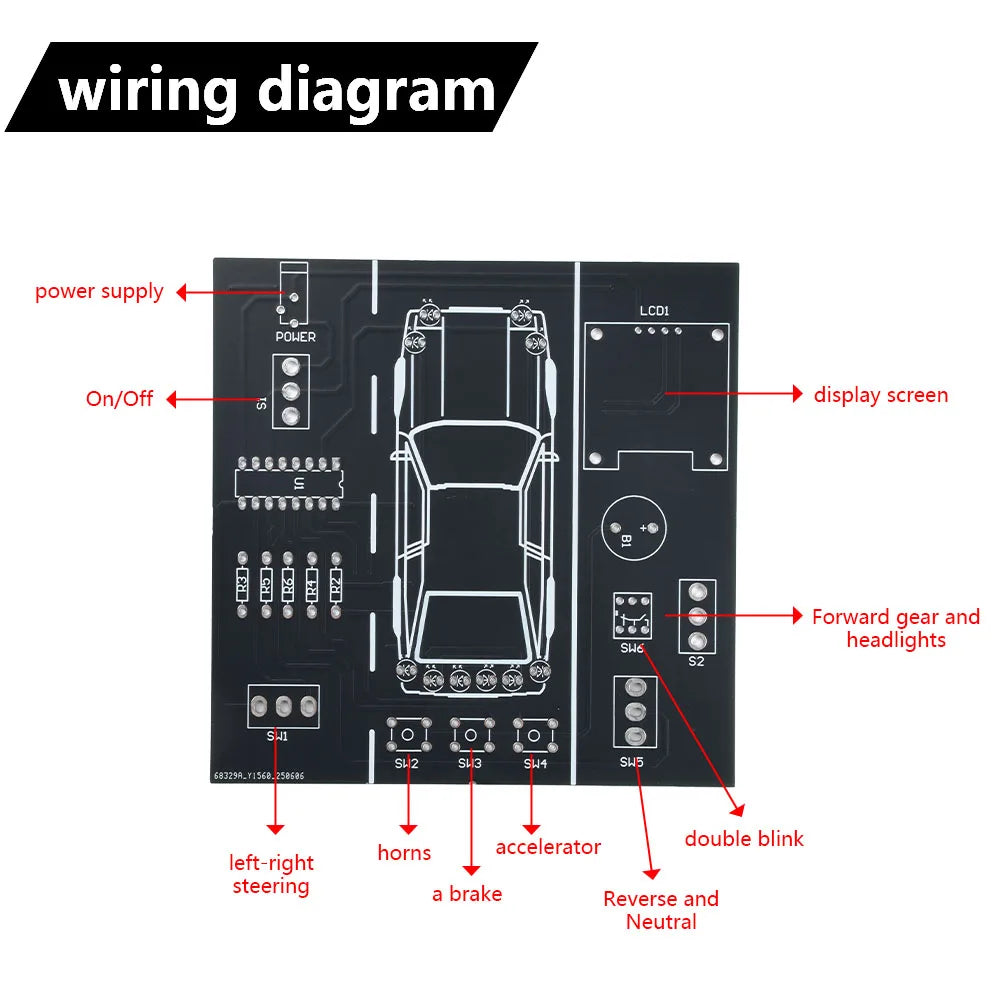 DC 5V Car Driving Simulator DIY Soldering Electronics Kit DIY Electronics Kit P3