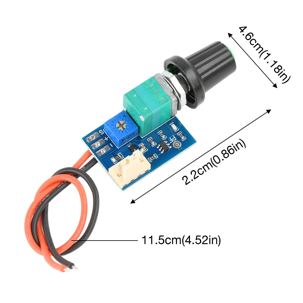 12V DC 4-Wire PWM Fan Speed Controller | Rotary Switch Module PWM Fan Controller P3