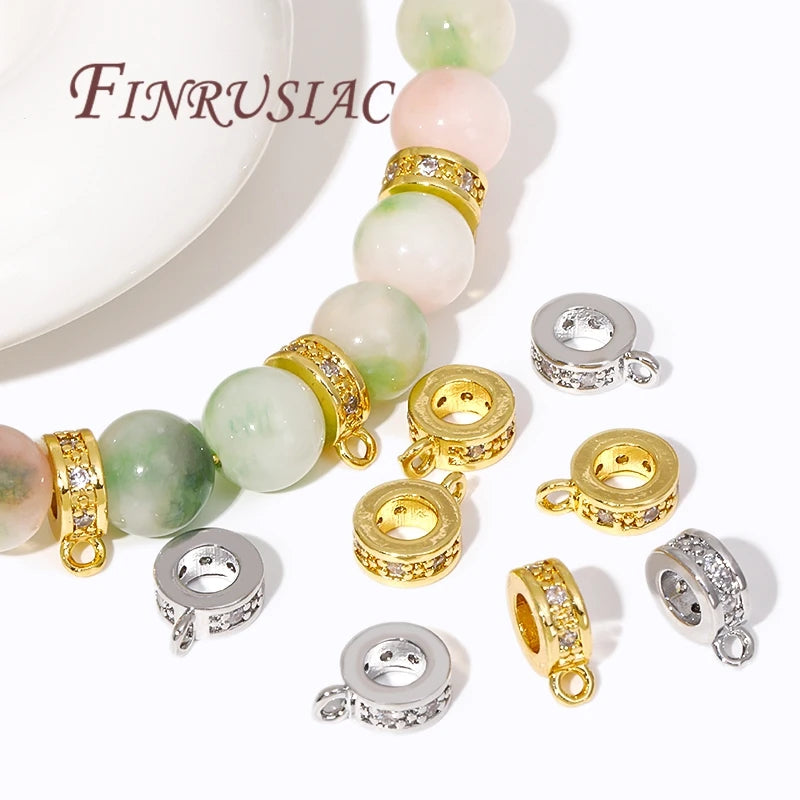 18K Gold Plated Charm Bail Beads & Spacer Beads for Jewelry Jewelry Findings P3