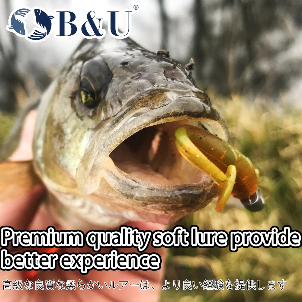 B&U Mini Minnow Soft Lures 35mm 50mm – Bass Pike Swimbait Soft Fishing Lure P3