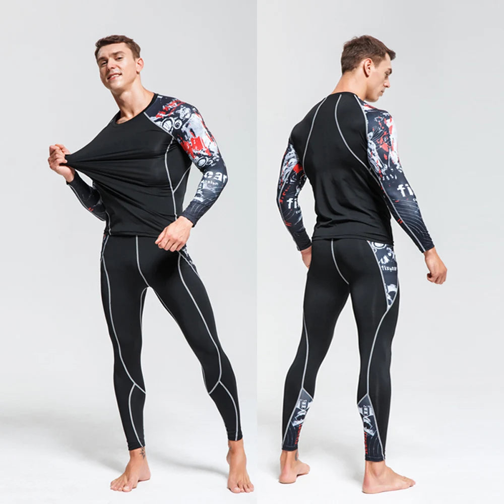 Men's 3D Skull Thermal Compression Base Layer Set – 4XL Thermal Compression Set P3