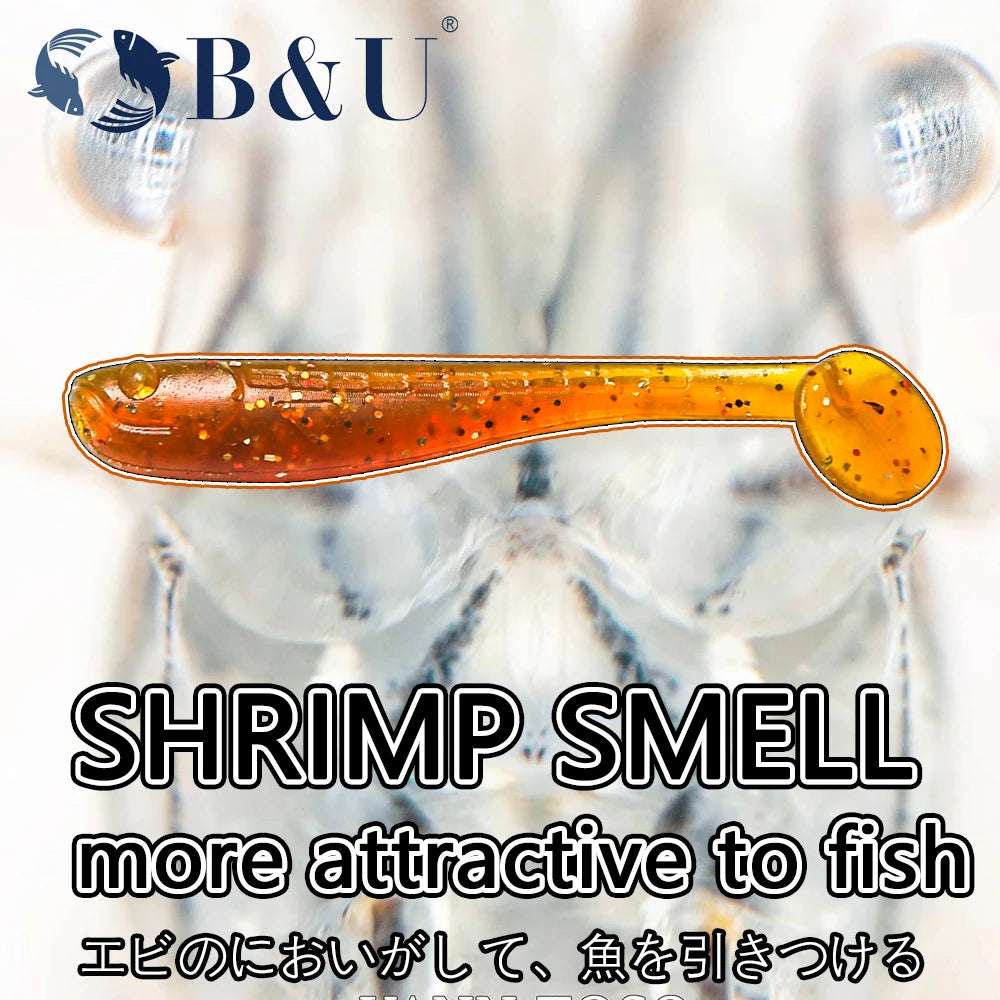 B&U Mini Minnow Soft Lures 35mm 50mm – Bass Pike Swimbait Soft Fishing Lure P3