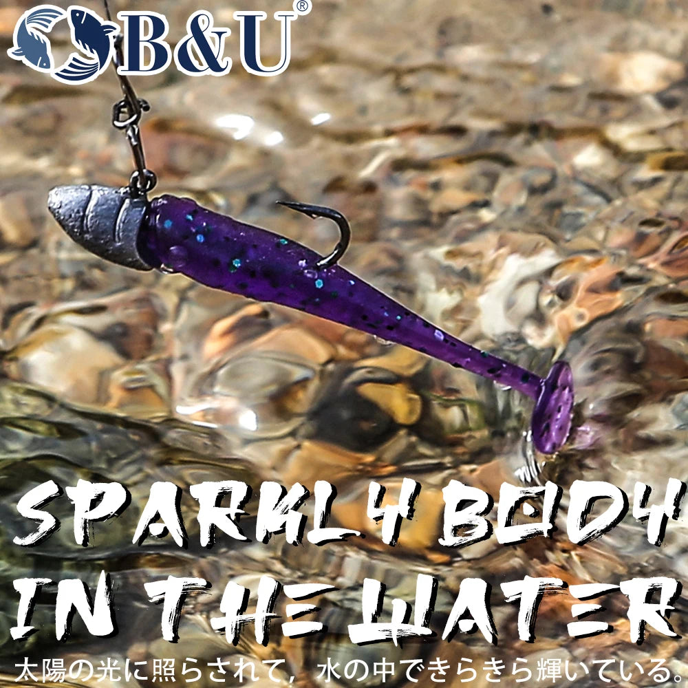 B&U Mini Minnow Soft Lures 35mm 50mm – Bass Pike Swimbait Soft Fishing Lure P3