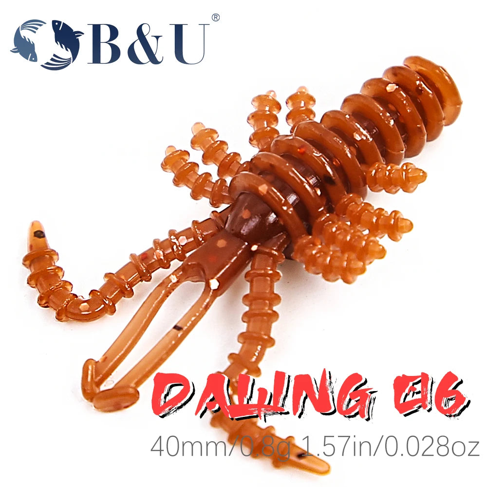 B&U Crazy Craws 40mm Soft Plastic Craw Lures 20 Pack Soft Plastic Lure P3