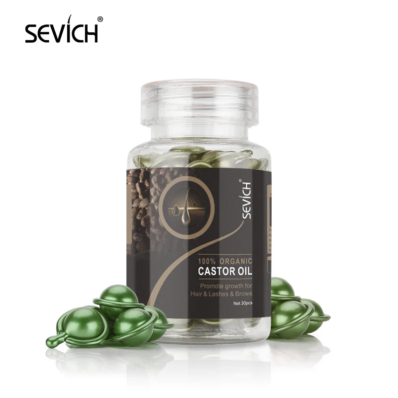 Sevich Hair Vitamin Capsules – Keratin & Moroccan Oil Serum Hair Treatment Capsules P3 Help Hair Regrowth