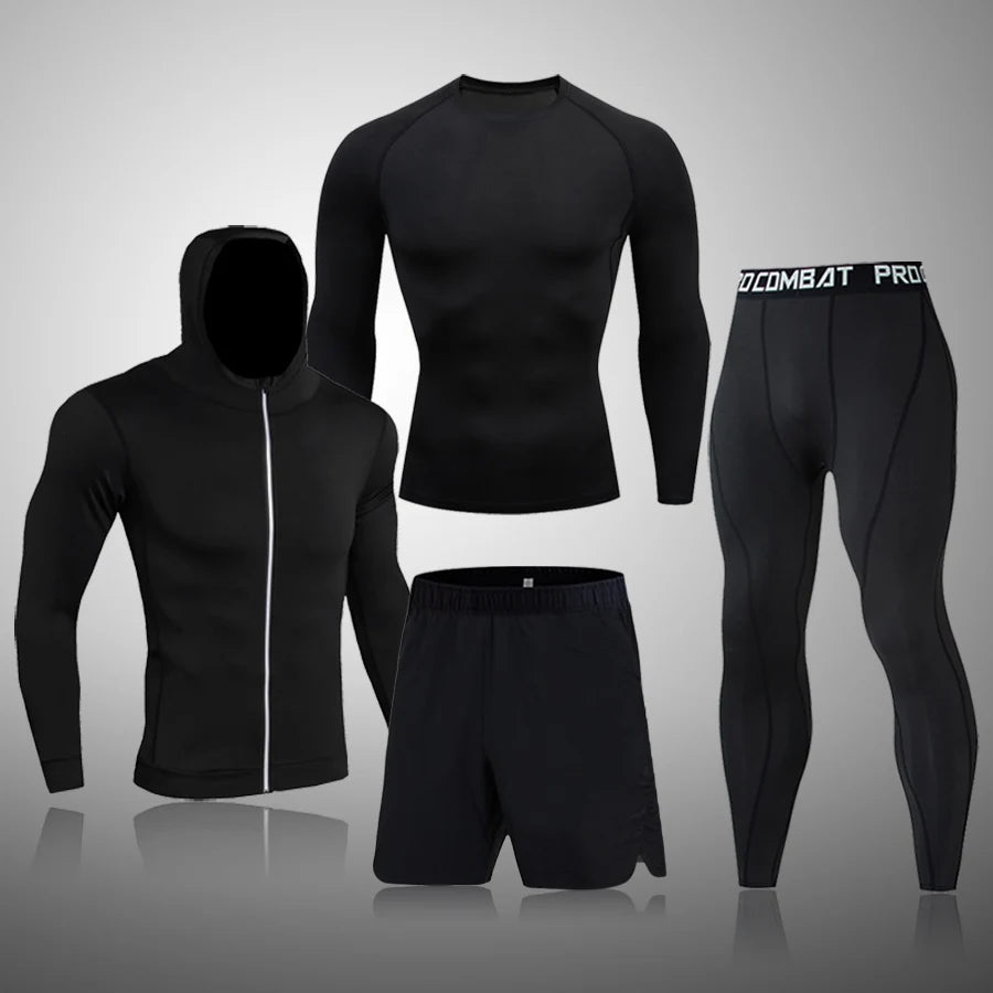 Men's Thermal Compression Set – Quick-Dry Sports Base Layer Compression Base Layer Set P3