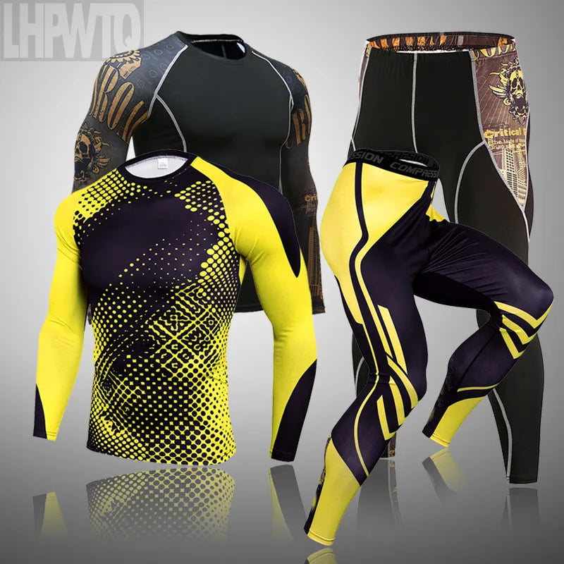 Men's 3D Skull Thermal Compression Base Layer Set – 4XL Thermal Compression Set P3