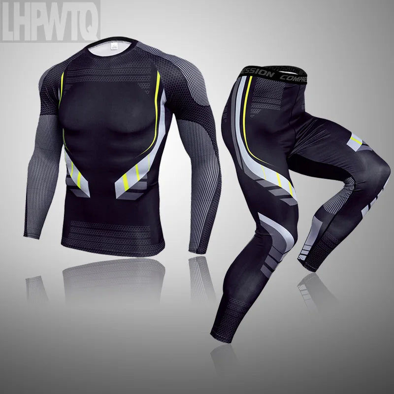 Men's 3D Skull Thermal Compression Base Layer Set – 4XL Thermal Compression Set P3 sets XL