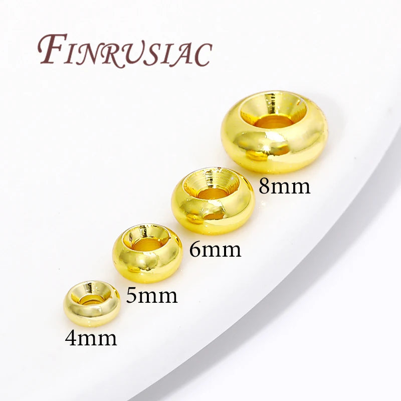 18K Gold Plated Spacer Beads 4mm–8mm | DIY Jewelry Making Jewelry Spacer Beads P3