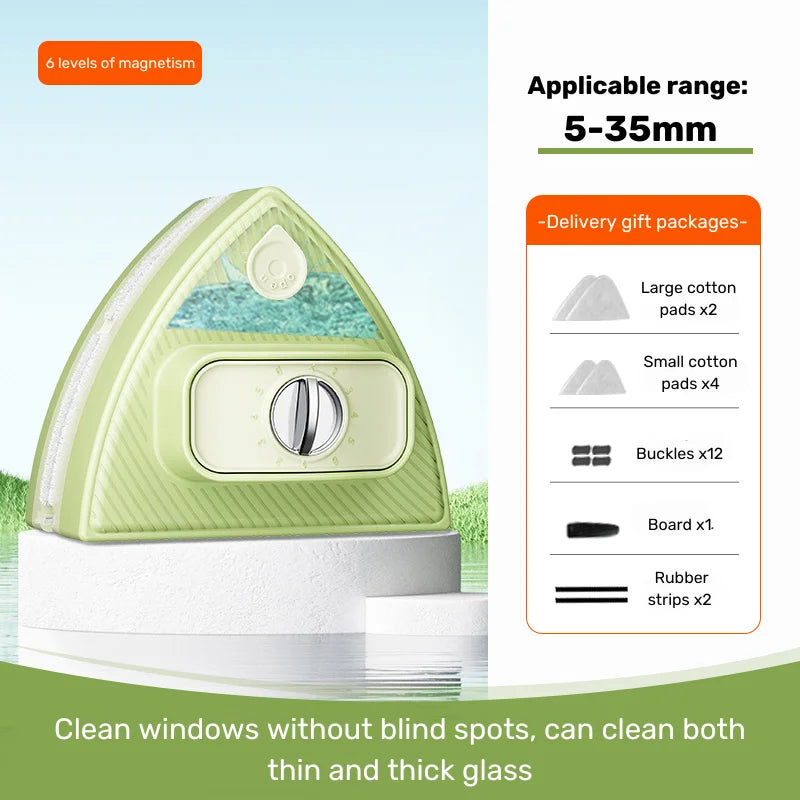Donirt Magnetic Double-Sided Window Cleaner | All Glass Types Magnetic Window Cleaner P3 5-35mm