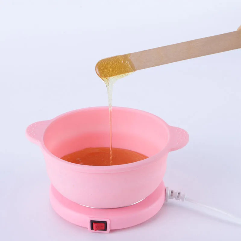 3-in-1 Silicone Wax Pot Heater & Hair Removal Warmer – Pink Wax Pot Heater P3