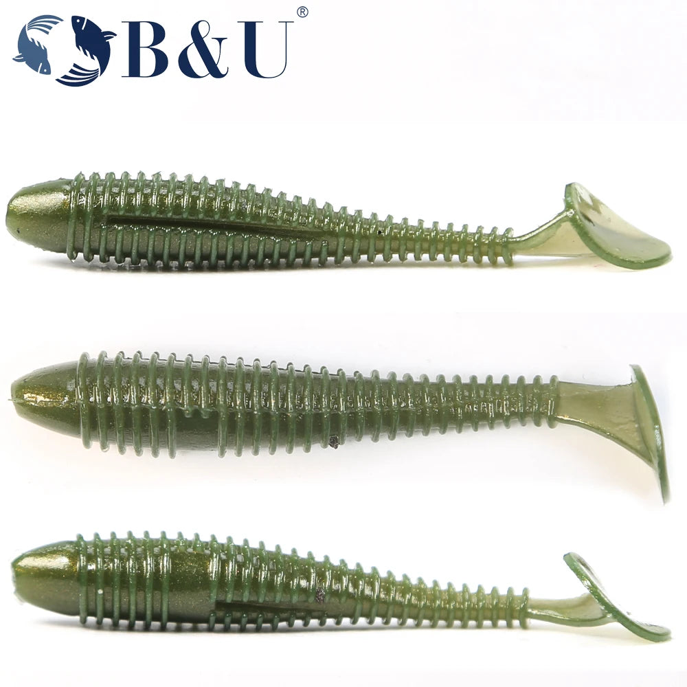 B&U Swing Impact FAT Soft Paddle Tail Bass Lure 55mm/70mm Soft Paddle Tail Lure P3