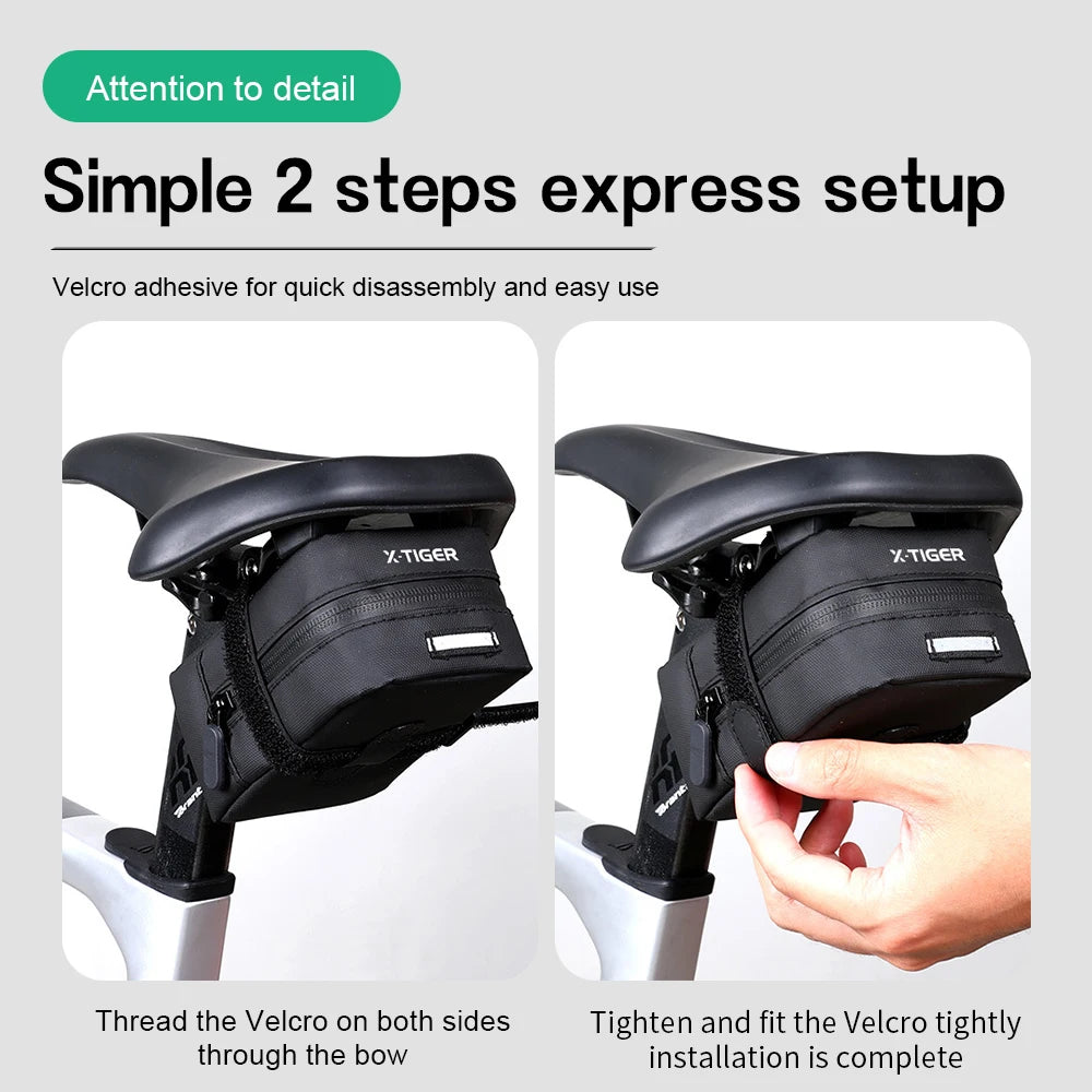 X-TIGER Waterproof Bike Saddle Bag | 0.7L Bicycle Tail Bag Bicycle Saddle Bag P3