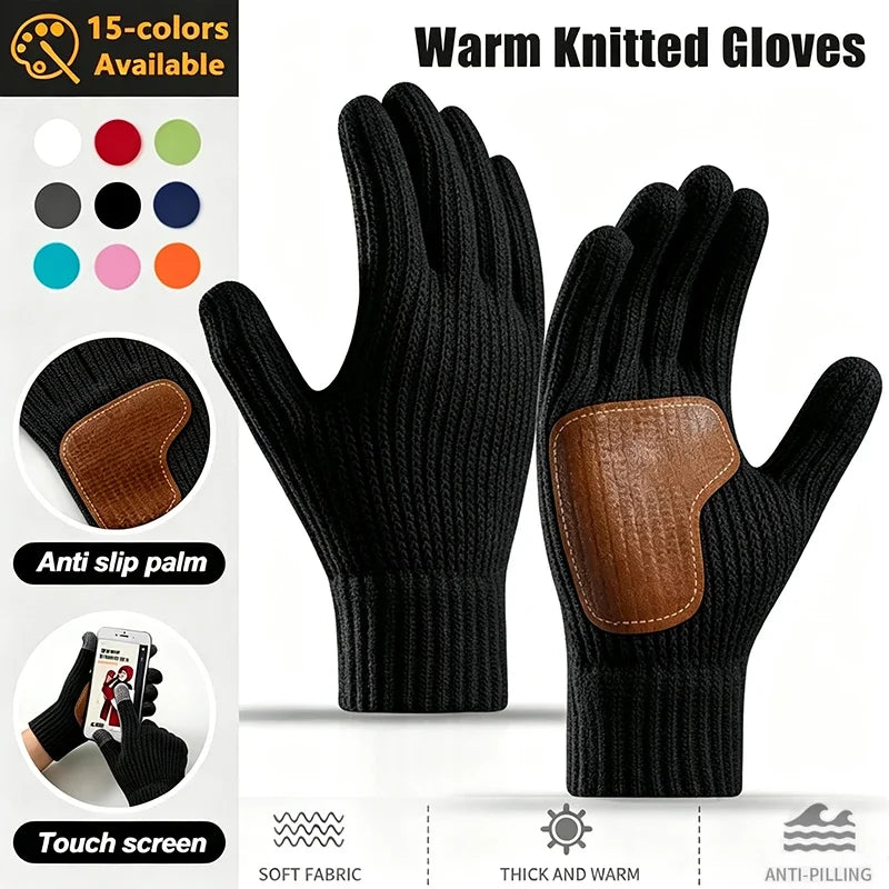 Unisex Knit Winter Gloves – Touchscreen Full Finger Outdoor Knit Winter Gloves P3