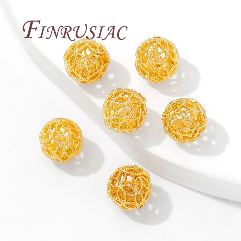 18K Gold Plated Spacer Beads 8mm 10mm – DIY Jewelry Findings Jewelry Spacer Beads P3