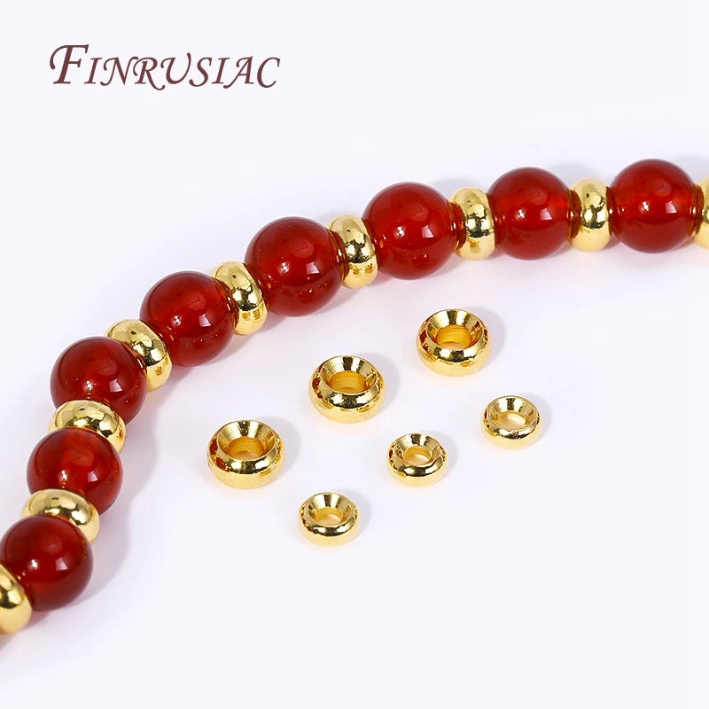 18K Gold Plated Brass Roundel Spacer Beads | DIY Jewelry Jewelry Spacer Beads P3