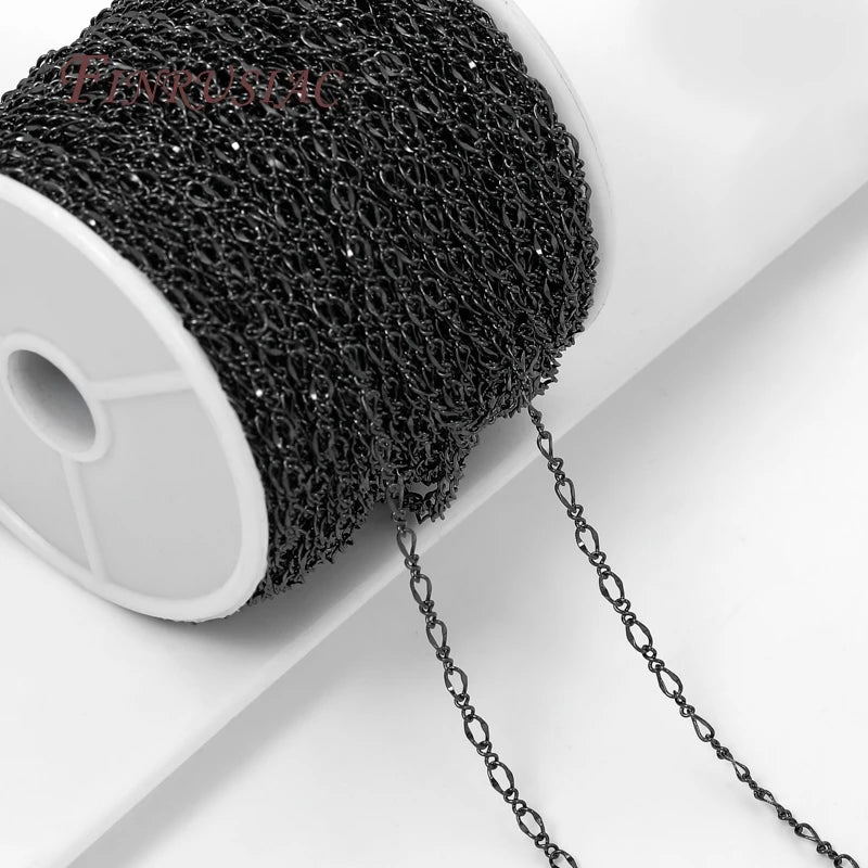 Black Brass Decorative Chain for DIY Jewelry Making – 2.8mm Jewelry Making Chain P3
