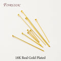50Pcs 18K Gold Plated Flat Head Pins for DIY Jewelry Making Jewelry Making Pins P3 18K Gold Plated 0.6mmx20mm-50pcs